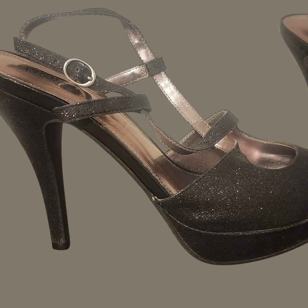 Elegant Black Strappy Heels